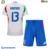 Fotballdrakt Barn Italia Matteo Darmian #13 Bortedraktsett EM 2024 Kortermet (+ Korte bukser)